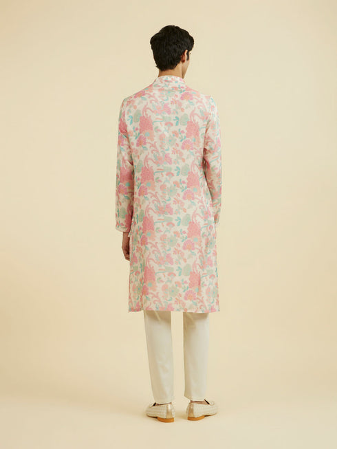 Manyavar Regal Cream Kurta Pajama