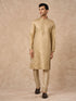 Manyavar Beige Silk Kurta Pajama