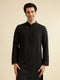 Manyavar Midnight Black Buta Embroidered Kurta Set