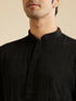 Manyavar Midnight Black Buta Embroidered Kurta Set