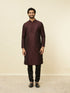 Manyavar Windsor Wine Medallion Patterned Kurta Set
