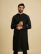 Manyavar Chikankari Black Kurta Set