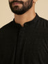 Manyavar Chikankari Black Kurta Set