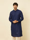 Manyavar Dark Blue Chikankari Kurta Set