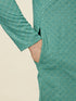 Manyavar Sea Green Sequin Embellished Chikankari Kurta Set