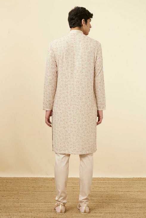 Manyavar Sublime Beige Kurta Set