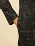 Manyavar Kohl Black Botanical Embroidered Kurta Set