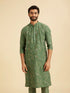 Manyavar Olive Green Regal Kurta Pajama