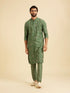 Manyavar Olive Green Regal Kurta Pajama
