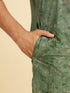 Manyavar Olive Green Regal Kurta Pajama