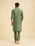Manyavar Olive Green Regal Kurta Pajama