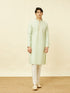 Manyavar Mint Green Floral Patterned Kurta Set