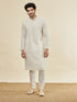 Manyavar Jasmine White Chikankari Embroidered Kurta Set