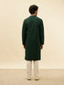 Manyavar Empire Green Lattice Embroidered Kurta