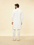 Manyavar Star White Chikankari Embroidered Sequinned Kurta Set