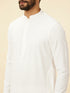 Manyavar Star White Chikankari Embroidered Sequinned Kurta Set