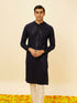 Manyavar Midnight Blue Sequined Kurta Set