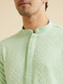 Manyavar Light Mid Green Chikankari Embroidered Sequinned Kurta Set