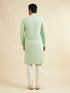 Manyavar Light Mid Green Chikankari Embroidered Sequinned Kurta Set
