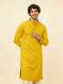 Manyavar Sunglow Yellow Chikankari Embroidered Sequinned Kurta Set