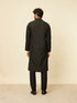 Manyavar Kohl Black Self Patterned Kurta Set