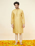Manyavar Canary Yellow Buta Patterned Kurta Set