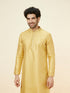 Manyavar Canary Yellow Buta Patterned Kurta Set