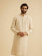 Manyavar Beige Elegance Kurta Pajama