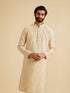 Manyavar Beige Elegance Kurta Pajama