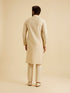 Manyavar Beige Elegance Kurta Pajama