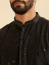 Manyavar Elegant Black Kurta Pajama