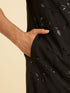 Manyavar Elegant Black Kurta Pajama