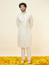 Manyavar Pastel Green Kolam Motif Kurta Set