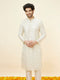 Manyavar Pastel Green Kolam Motif Kurta Set