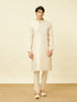 Manyavar Cloud Cream Imperial Printed Kurta Set