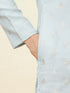 Manyavar Powder Blue Buta Motif Kurta Set