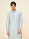 Manyavar Powder Blue Buta Motif Kurta Set