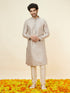 Manyavar Light Lilac Buta Motif Kurta Set