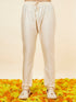 Manyavar Light Lilac Buta Motif Kurta Set