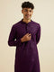 Manyavar Purple Chikankari Sequinned Kurta Set