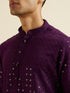Manyavar Purple Chikankari Sequinned Kurta Set