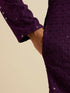 Manyavar Purple Chikankari Sequinned Kurta Set
