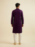 Manyavar Purple Chikankari Sequinned Kurta Set