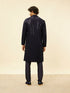 Manyavar Royal Blue Chikankari Embroidered Sequinned Kurta Set