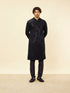 Manyavar Royal Blue Chikankari Embroidered Sequinned Kurta Set
