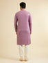 Manyavar Deep Lilac Chikankari Embroidered Sequinned Kurta Set