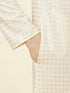 Manyavar Buttercream Ditsy Floral Chikankari Kurta Set