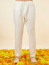 Manyavar Buttercream Ditsy Floral Chikankari Kurta Set