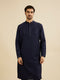 Manyavar Midnight Blue Embroidered Kurta Set With Sequin Work