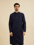 Manyavar Midnight Blue Embroidered Kurta Set With Sequin Work